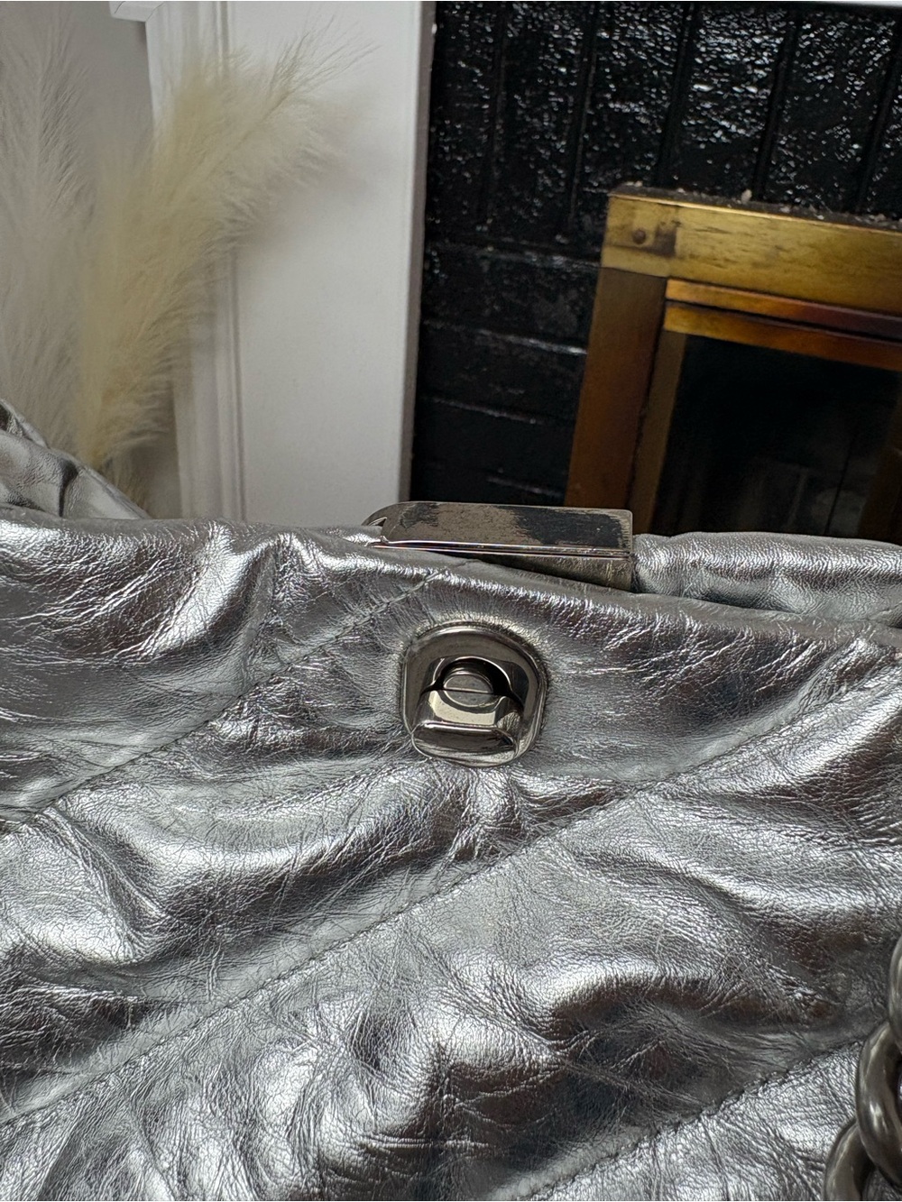 Balenciaga Large Crush Tote Bag Silver - Picture 3 of 8